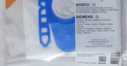 Støvsugerposer Siemens. Type G. Mikrofiber. Uoriginal. 4 stk. støvsugerposer + 1 stk. filter