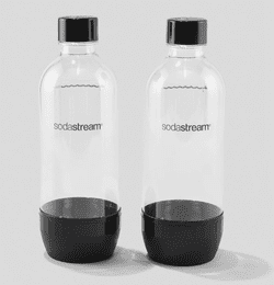 PET flasker Til Sodastream  (2 x 1 L). Sort
