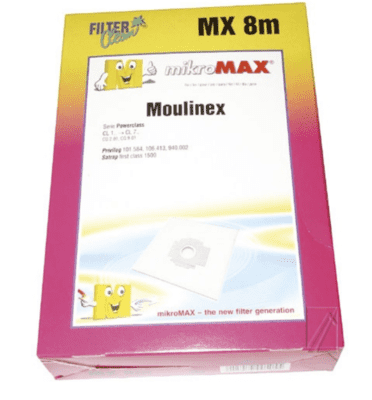 Støvsugerposer Moulinex Type CQ2.01. 4 stk. støvsugerposer + filter
